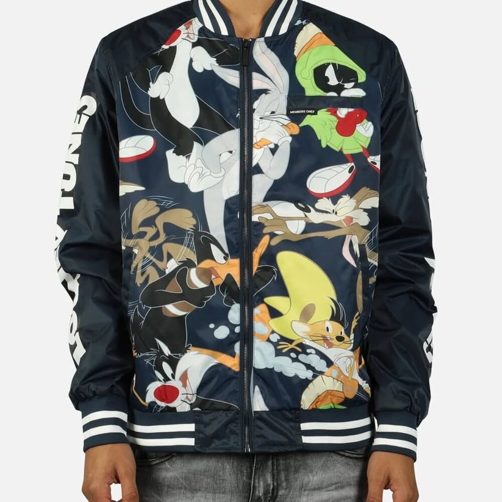 Members Only Looney Tunes Varsity Jacket/ Size Extra Small